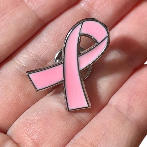 Pink Breast Cancer Awareness Ribbon Pin - Picture 2 of 6